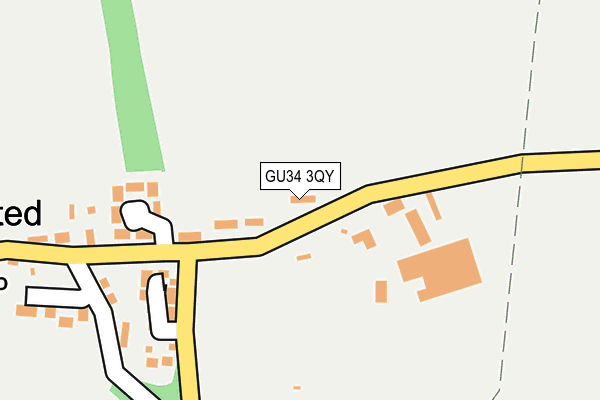GU34 3QY map - OS OpenMap – Local (Ordnance Survey) GU34 3QY map - OS OpenMap – Local (Ordnance Survey)