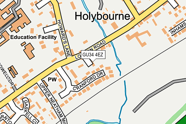 GU34 4EZ map - OS OpenMap – Local (Ordnance Survey)
