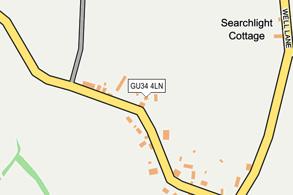 GU34 4LN map - OS OpenMap – Local (Ordnance Survey) GU34 4LN map - OS OpenMap – Local (Ordnance Survey)