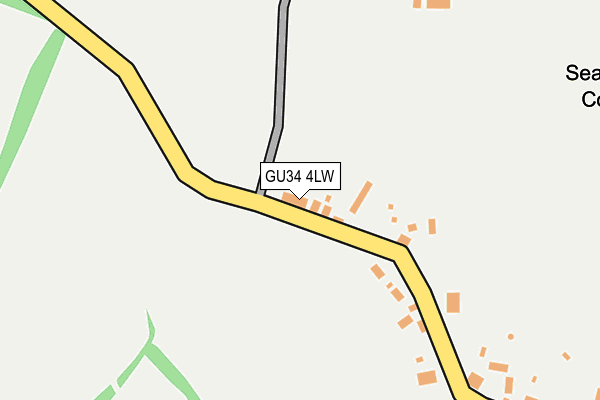 GU34 4LW map - OS OpenMap – Local (Ordnance Survey) GU34 4LW map - OS OpenMap – Local (Ordnance Survey)