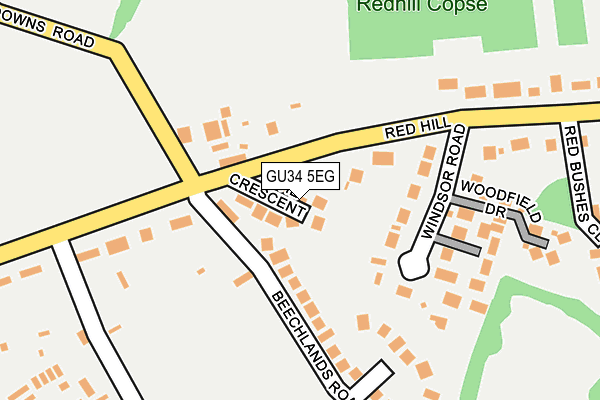 GU34 5EG map - OS OpenMap – Local (Ordnance Survey) GU34 5EG map - OS OpenMap – Local (Ordnance Survey)