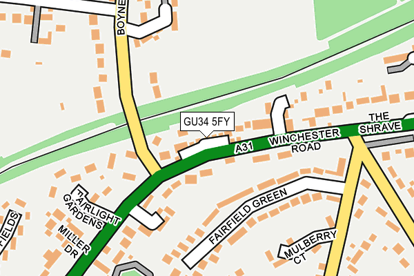 GU34 5FY map - OS OpenMap – Local (Ordnance Survey) GU34 5FY map - OS OpenMap – Local (Ordnance Survey)