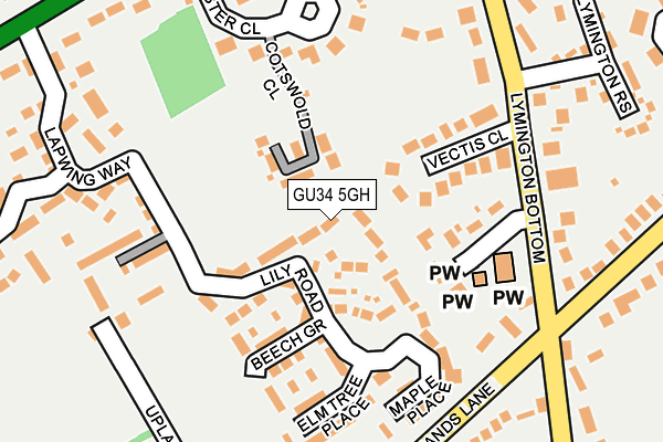 GU34 5GH map - OS OpenMap – Local (Ordnance Survey) GU34 5GH map - OS OpenMap – Local (Ordnance Survey)