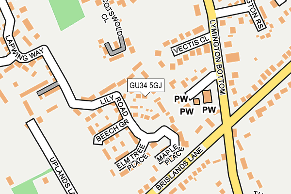 GU34 5GJ map - OS OpenMap – Local (Ordnance Survey) GU34 5GJ map - OS OpenMap – Local (Ordnance Survey)
