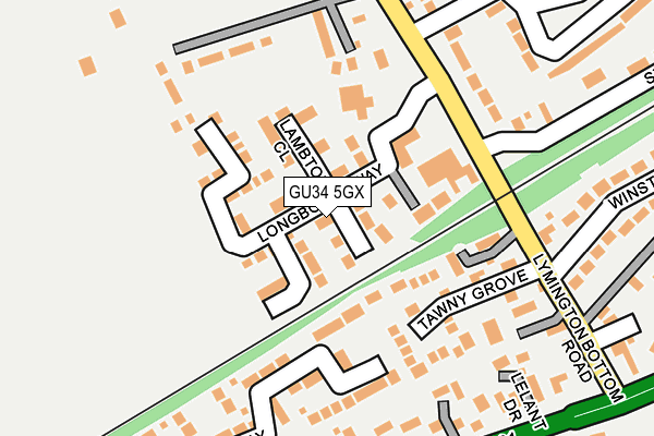 GU34 5GX map - OS OpenMap – Local (Ordnance Survey) GU34 5GX map - OS OpenMap – Local (Ordnance Survey)