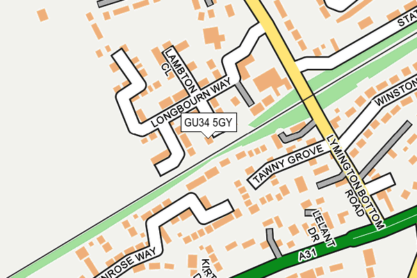 GU34 5GY map - OS OpenMap – Local (Ordnance Survey) GU34 5GY map - OS OpenMap – Local (Ordnance Survey)