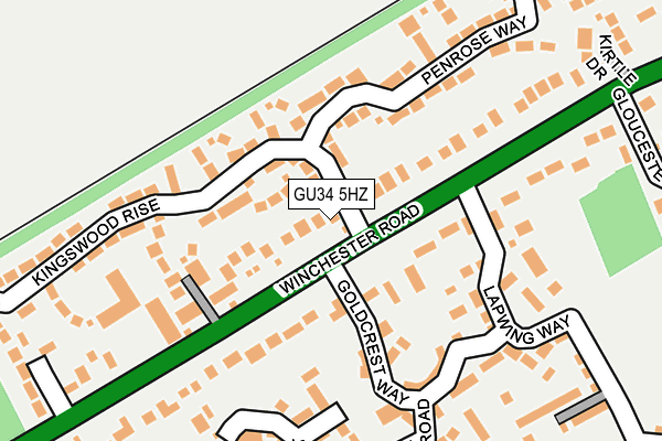 GU34 5HZ map - OS OpenMap – Local (Ordnance Survey) GU34 5HZ map - OS OpenMap – Local (Ordnance Survey)