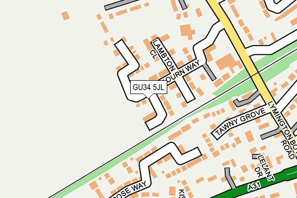 GU34 5JL map - OS OpenMap – Local (Ordnance Survey) GU34 5JL map - OS OpenMap – Local (Ordnance Survey)