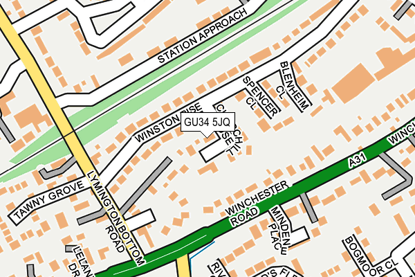 GU34 5JQ map - OS OpenMap – Local (Ordnance Survey) GU34 5JQ map - OS OpenMap – Local (Ordnance Survey)