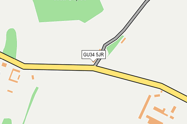 GU34 5JR map - OS OpenMap – Local (Ordnance Survey) GU34 5JR map - OS OpenMap – Local (Ordnance Survey)