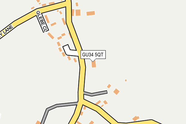 GU34 5QT map - OS OpenMap – Local (Ordnance Survey) GU34 5QT map - OS OpenMap – Local (Ordnance Survey)