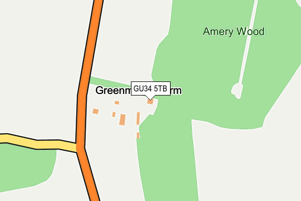 GU34 5TB map - OS OpenMap – Local (Ordnance Survey) GU34 5TB map - OS OpenMap – Local (Ordnance Survey)