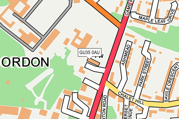 GU35 0AU map - OS OpenMap – Local (Ordnance Survey) GU35 0AU map - OS OpenMap – Local (Ordnance Survey)