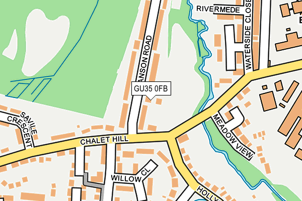 GU35 0FB map - OS OpenMap – Local (Ordnance Survey) GU35 0FB map - OS OpenMap – Local (Ordnance Survey)