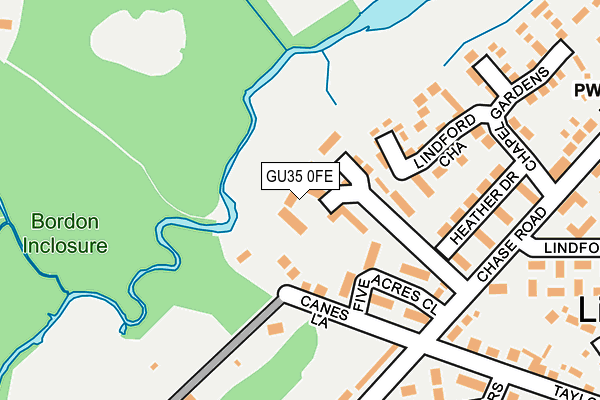 GU35 0FE map - OS OpenMap – Local (Ordnance Survey) GU35 0FE map - OS OpenMap – Local (Ordnance Survey)