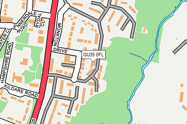 GU35 0FL map - OS OpenMap – Local (Ordnance Survey)