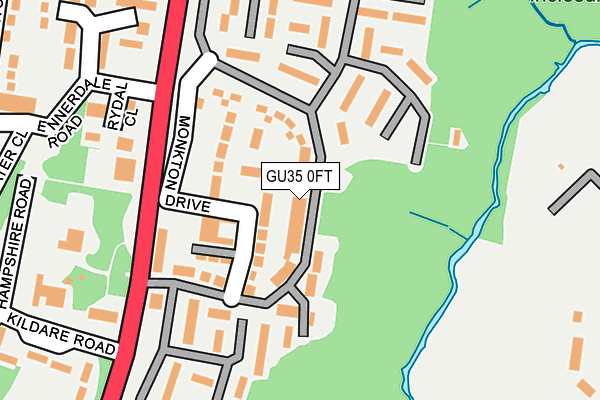 GU35 0FT map - OS OpenMap – Local (Ordnance Survey) GU35 0FT map - OS OpenMap – Local (Ordnance Survey)