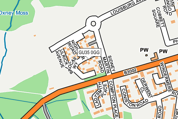 GU35 0GG map - OS OpenMap – Local (Ordnance Survey) GU35 0GG map - OS OpenMap – Local (Ordnance Survey)