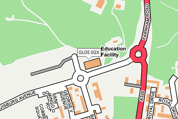 GU35 0GX map - OS OpenMap – Local (Ordnance Survey) GU35 0GX map - OS OpenMap – Local (Ordnance Survey)