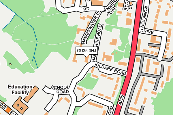 GU35 0HJ map - OS OpenMap – Local (Ordnance Survey) GU35 0HJ map - OS OpenMap – Local (Ordnance Survey)