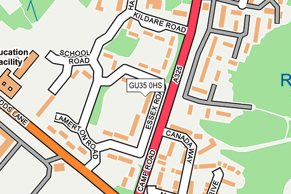 GU35 0HS map - OS OpenMap – Local (Ordnance Survey) GU35 0HS map - OS OpenMap – Local (Ordnance Survey)