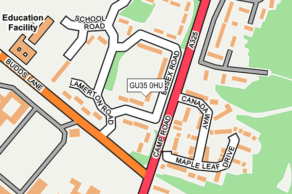 GU35 0HU map - OS OpenMap – Local (Ordnance Survey) GU35 0HU map - OS OpenMap – Local (Ordnance Survey)