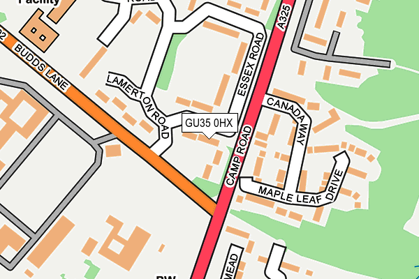 GU35 0HX map - OS OpenMap – Local (Ordnance Survey) GU35 0HX map - OS OpenMap – Local (Ordnance Survey)