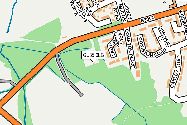 GU35 0LG map - OS OpenMap – Local (Ordnance Survey) GU35 0LG map - OS OpenMap – Local (Ordnance Survey)