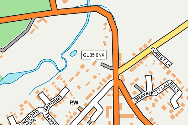 GU35 0NX map - OS OpenMap – Local (Ordnance Survey) GU35 0NX map - OS OpenMap – Local (Ordnance Survey)
