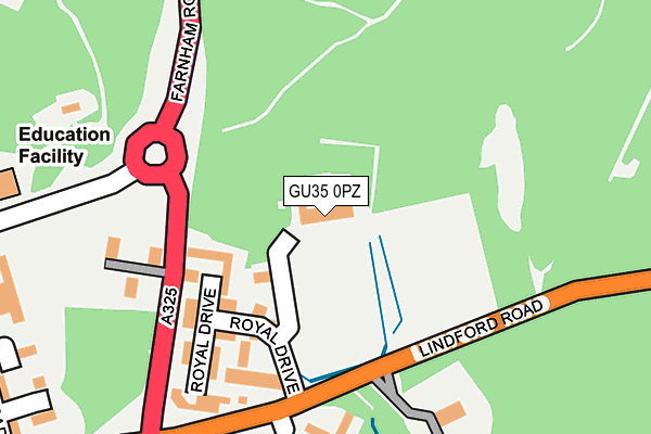 GU35 0PZ map - OS OpenMap – Local (Ordnance Survey) GU35 0PZ map - OS OpenMap – Local (Ordnance Survey)