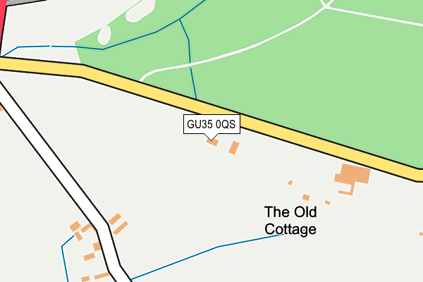 GU35 0QS map - OS OpenMap – Local (Ordnance Survey) GU35 0QS map - OS OpenMap – Local (Ordnance Survey)
