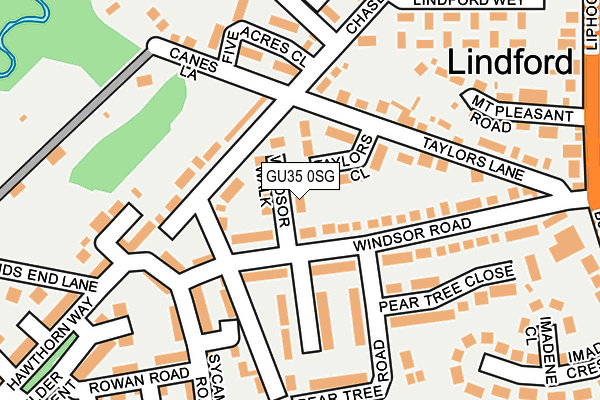 GU35 0SG map - OS OpenMap – Local (Ordnance Survey) GU35 0SG map - OS OpenMap – Local (Ordnance Survey)