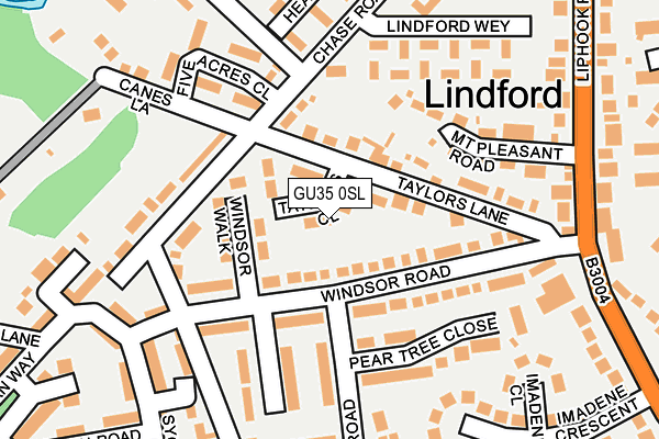 GU35 0SL map - OS OpenMap – Local (Ordnance Survey) GU35 0SL map - OS OpenMap – Local (Ordnance Survey)