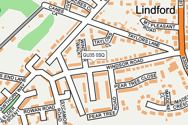 GU35 0SQ map - OS OpenMap – Local (Ordnance Survey) GU35 0SQ map - OS OpenMap – Local (Ordnance Survey)