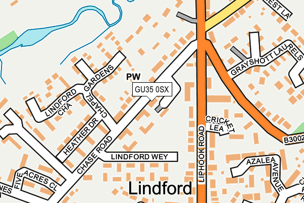 GU35 0SX map - OS OpenMap – Local (Ordnance Survey) GU35 0SX map - OS OpenMap – Local (Ordnance Survey)