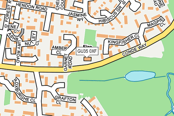 GU35 0XF map - OS OpenMap – Local (Ordnance Survey) GU35 0XF map - OS OpenMap – Local (Ordnance Survey)