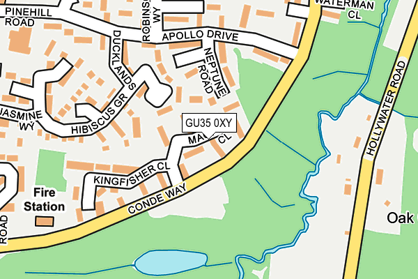 GU35 0XY map - OS OpenMap – Local (Ordnance Survey) GU35 0XY map - OS OpenMap – Local (Ordnance Survey)