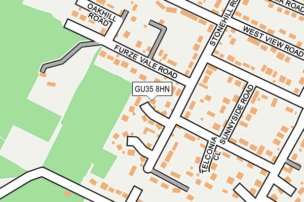 GU35 8HN map - OS OpenMap – Local (Ordnance Survey) GU35 8HN map - OS OpenMap – Local (Ordnance Survey)