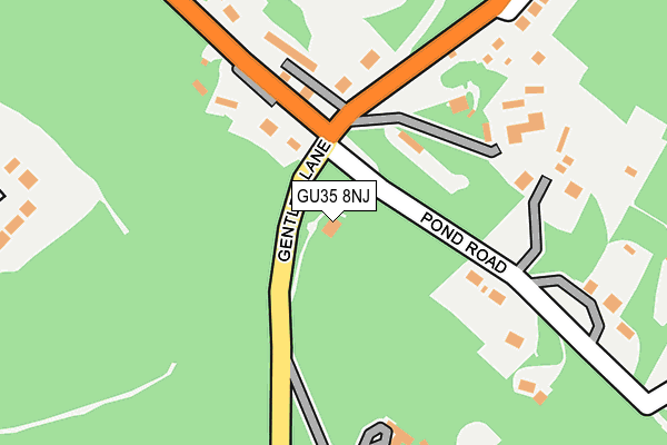 GU35 8NJ map - OS OpenMap – Local (Ordnance Survey) GU35 8NJ map - OS OpenMap – Local (Ordnance Survey)