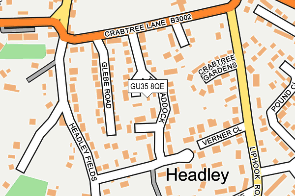 GU35 8QE map - OS OpenMap – Local (Ordnance Survey) GU35 8QE map - OS OpenMap – Local (Ordnance Survey)