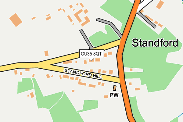 GU35 8QT map - OS OpenMap – Local (Ordnance Survey) GU35 8QT map - OS OpenMap – Local (Ordnance Survey)