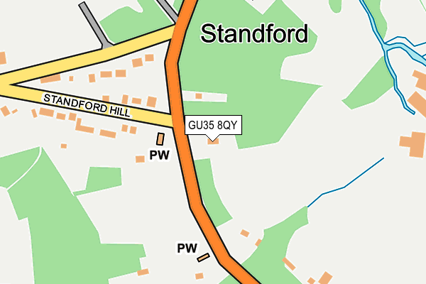 GU35 8QY map - OS OpenMap – Local (Ordnance Survey) GU35 8QY map - OS OpenMap – Local (Ordnance Survey)