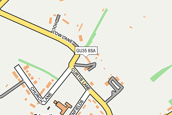 GU35 8SA map - OS OpenMap – Local (Ordnance Survey) GU35 8SA map - OS OpenMap – Local (Ordnance Survey)