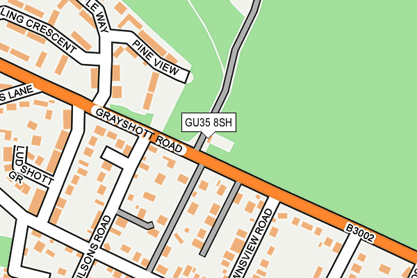 GU35 8SH map - OS OpenMap – Local (Ordnance Survey) GU35 8SH map - OS OpenMap – Local (Ordnance Survey)