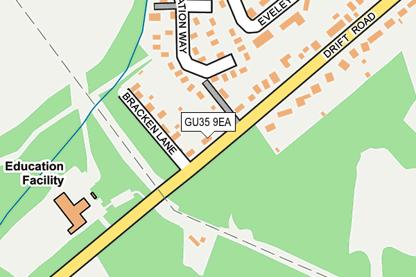 GU35 9EA map - OS OpenMap – Local (Ordnance Survey) GU35 9EA map - OS OpenMap – Local (Ordnance Survey)