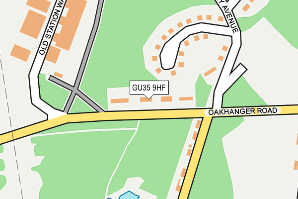 GU35 9HF map - OS OpenMap – Local (Ordnance Survey) GU35 9HF map - OS OpenMap – Local (Ordnance Survey)