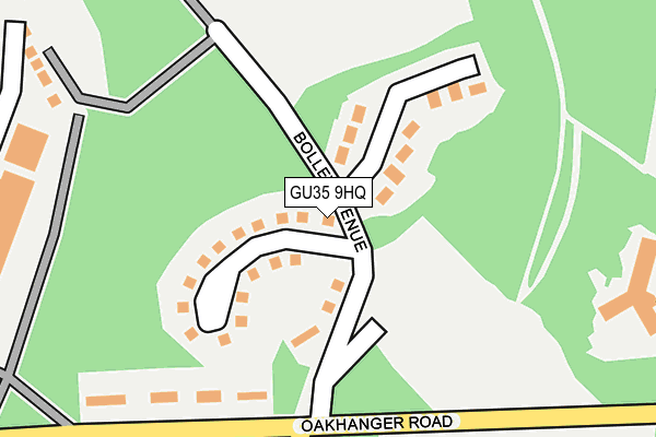 GU35 9HQ map - OS OpenMap – Local (Ordnance Survey) GU35 9HQ map - OS OpenMap – Local (Ordnance Survey)
