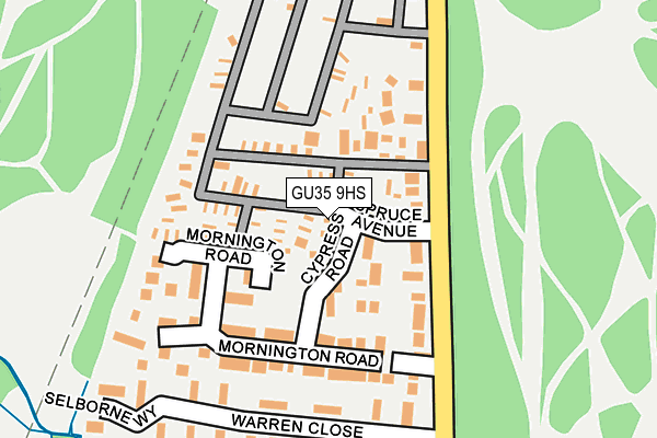 GU35 9HS map - OS OpenMap – Local (Ordnance Survey) GU35 9HS map - OS OpenMap – Local (Ordnance Survey)