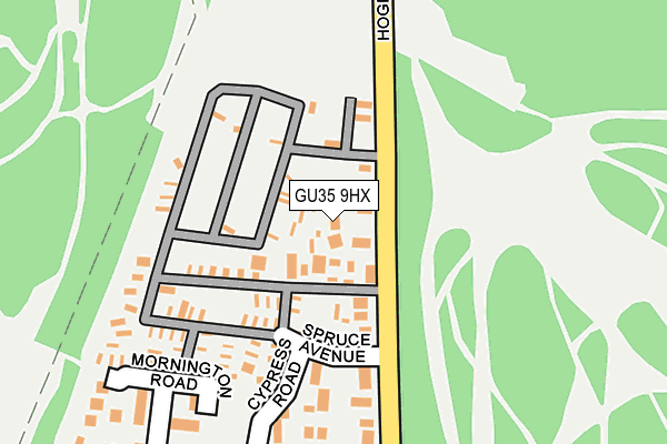 GU35 9HX map - OS OpenMap – Local (Ordnance Survey) GU35 9HX map - OS OpenMap – Local (Ordnance Survey)