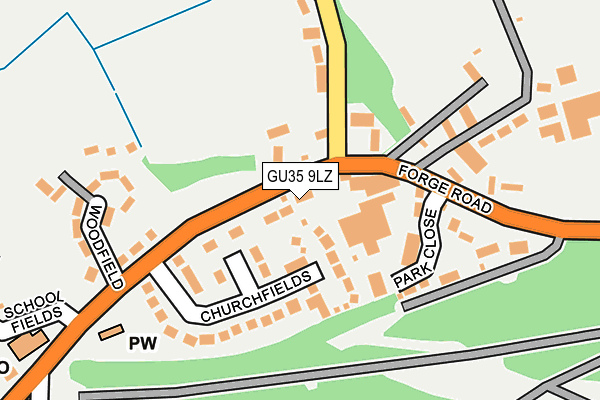 GU35 9LZ map - OS OpenMap – Local (Ordnance Survey) GU35 9LZ map - OS OpenMap – Local (Ordnance Survey)